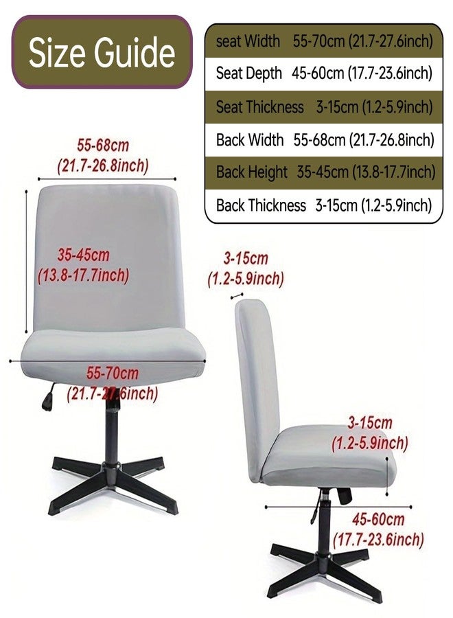 SONNACH Armless Chair Slipcover Stretch Criss Cross Chair Cover, Mid Back Wide Seat Accent Chair Covers,Modern Vanity Chair Cover for Office Desk (Butterfly) - Image 5